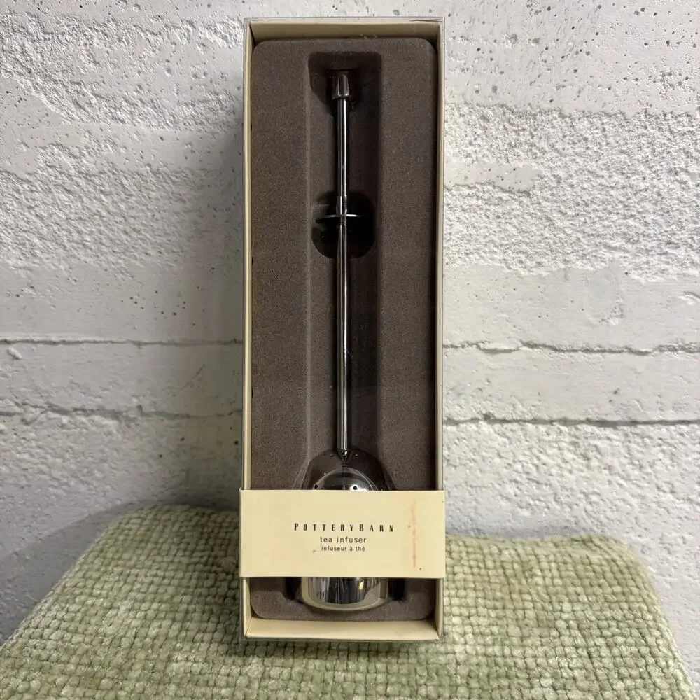 Pottery Barn Stainless Steel Tea Infuser Ball with Handle New in Box